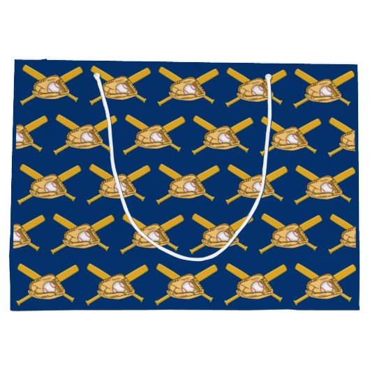 Grand Sac Cadeau Baby Boy and Dog Baseball Baby shower à thème (Dos)