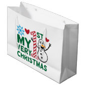 Grand Sac Cadeau Baby first Christmas word art (Devant Angle)
