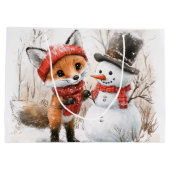 Grand Sac Cadeau Baby Fox et Snowman (Dos)