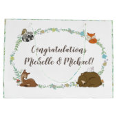 Grand Sac Cadeau Baby shower animal de la forêt (Dos)