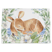 Grand Sac Cadeau Baby shower bébé cerf garçon cadeau (Devant)