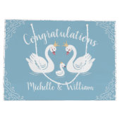 Grand Sac Cadeau Baby shower Blue Boy Swan (Dos)