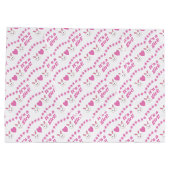 Grand Sac Cadeau Baby shower C’est une fille rosée Rabbit (Dos)