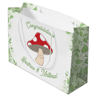 Grand Sac Cadeau Baby shower champignon