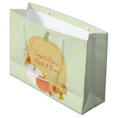 Grand Sac Cadeau Baby shower Citrouille d'automne (Devant Angle)