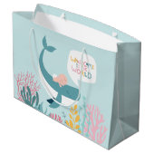 Grand Sac Cadeau Baby shower de baleine (Dos Angle)
