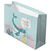 Grand Sac Cadeau Baby shower de baleine (Devant Angle)