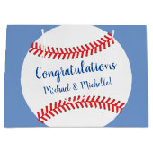 Grand Sac Cadeau Baby shower de baseball Little Slugger (Devant)