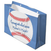Grand Sac Cadeau Baby shower de baseball Little Slugger (Devant Angle)