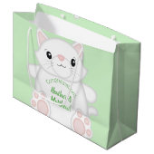 Grand Sac Cadeau Baby shower de chat Kitty (Devant Angle)