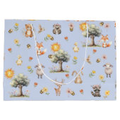 Grand Sac Cadeau Baby shower de la faune forestière (Dos)