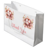 Grand Sac Cadeau Baby shower de nids d'oiseaux de printemps (Devant Angle)