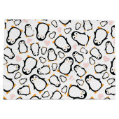 Grand Sac Cadeau Baby shower de pingouin rose (Dos)