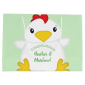 Grand Sac Cadeau Baby shower de poulet (Dos)