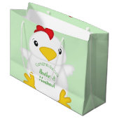 Grand Sac Cadeau Baby shower de poulet (Devant Angle)