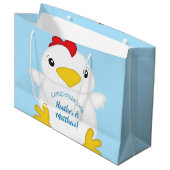 Grand Sac Cadeau Baby shower de poulet Blue Boy (Devant Angle)