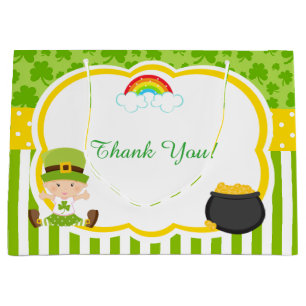 Grand Sac Cadeau Baby shower fille st patrick