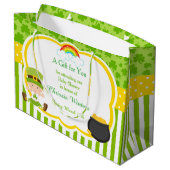 Grand Sac Cadeau Baby shower fille st patrick (Dos Angle)