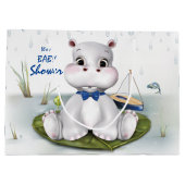 Grand Sac Cadeau Baby shower hippo (Dos)