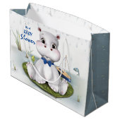 Grand Sac Cadeau Baby shower hippo (Dos Angle)