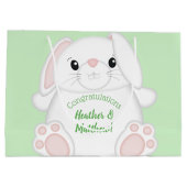 Grand Sac Cadeau Baby shower lapin lapin (Dos)