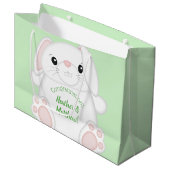 Grand Sac Cadeau Baby shower lapin lapin (Devant Angle)