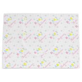 Grand Sac Cadeau Baby shower personnalisé (Devant)