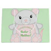 Grand Sac Cadeau Baby shower souris (Devant)