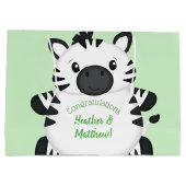 Grand Sac Cadeau Baby shower Zebra (Dos)
