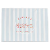 Grand Sac Cadeau Bachelorette moderne Vintage Bleu (Devant)