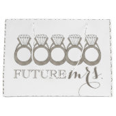 Grand Sac Cadeau Bague de fiançailles diamant pour future Mme futur (Devant)