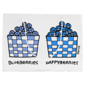Grand Sac Cadeau Baguette cadeau de bleuets amusants Happyberries (Dos)