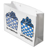 Grand Sac Cadeau Baguette cadeau de bleuets amusants Happyberries (Dos Angle)