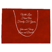 Grand Sac Cadeau Baisers à neige (Dos)