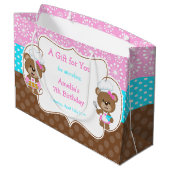 Grand Sac Cadeau Baking Bears Fête d'anniversaire (Dos Angle)