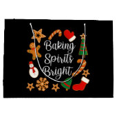 Grand Sac Cadeau Baking Spirits Bright Gingerbread Noël Cookie (Dos)