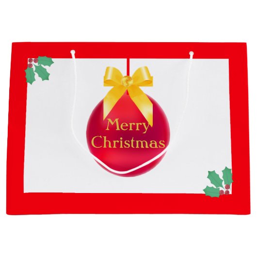 Grand Sac Cadeau Bal de Noël (Devant)