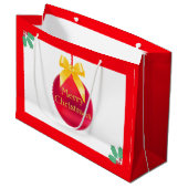 Grand Sac Cadeau Bal de Noël (Devant Angle)