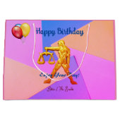 Grand Sac Cadeau Balances d'anniversaire de la grande bibliothèque  (Devant)