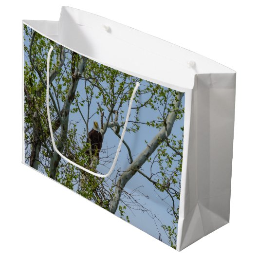 Grand Sac Cadeau Bald Eagle Smile (Devant Angle)