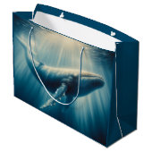 Grand Sac Cadeau baleine côtière/marine (Dos Angle)