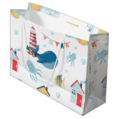 Grand Sac Cadeau Baleine nautique (Devant Angle)