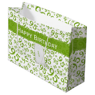 Grand Sac Cadeau Balise Cadeau Anniversaire 95 Random Number Motif