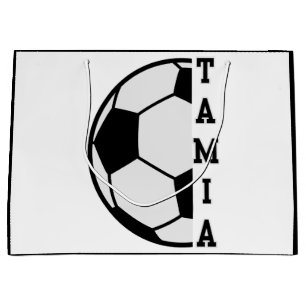 Grand Sac Cadeau Balle de football de nom personnalisé Awesome Spor
