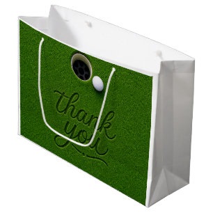 Grand Sac Cadeau Balle de golf à côté du trou sur de l'herbe verte