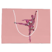 Grand Sac Cadeau Ballerina à double face de la fleur de prune de su (Dos)