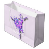 Grand Sac Cadeau Ballerina Art Purple Dance (Devant Angle)