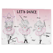 Grand Sac Cadeau Ballerina Elephant Dance Considérant (Dos)