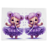 Grand Sac Cadeau Ballerina Teddy Bears (Dos)