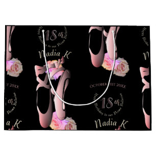 Grand Sac Cadeau Ballerina Toe Chaussures Custom Event